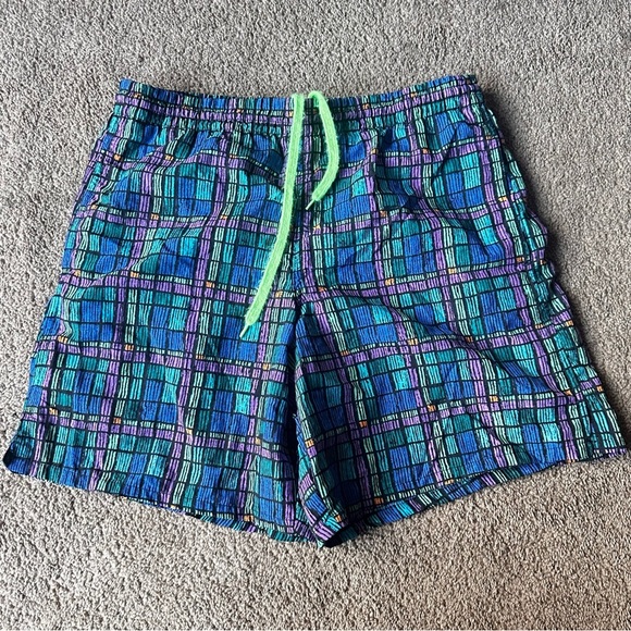 VTG Catalina Vibrant Plaid Swim Trunks - Picture 6 of 6